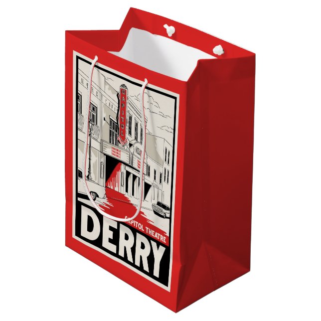Derry Hauptstadt Theater Mittlere Geschenktüte (Vorderseite Schrägansicht)