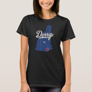 Derry New Hampshire NH Map T-Shirt