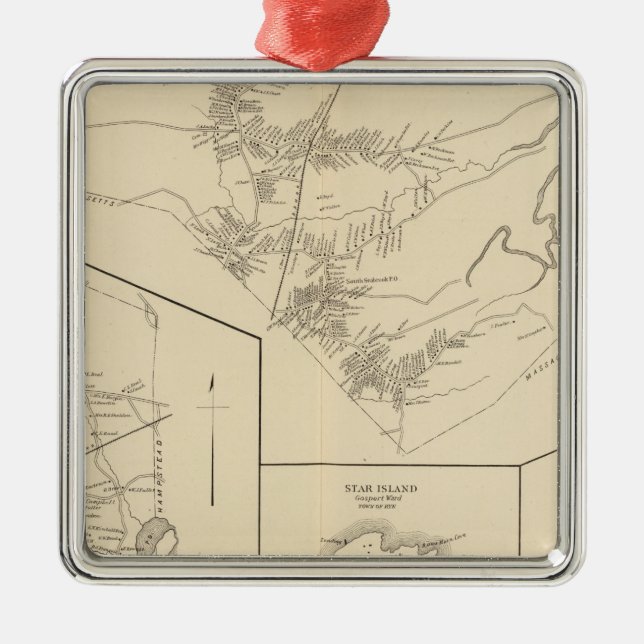 Derry, Seabrook, Rye Ornament Aus Metall (Vorne)