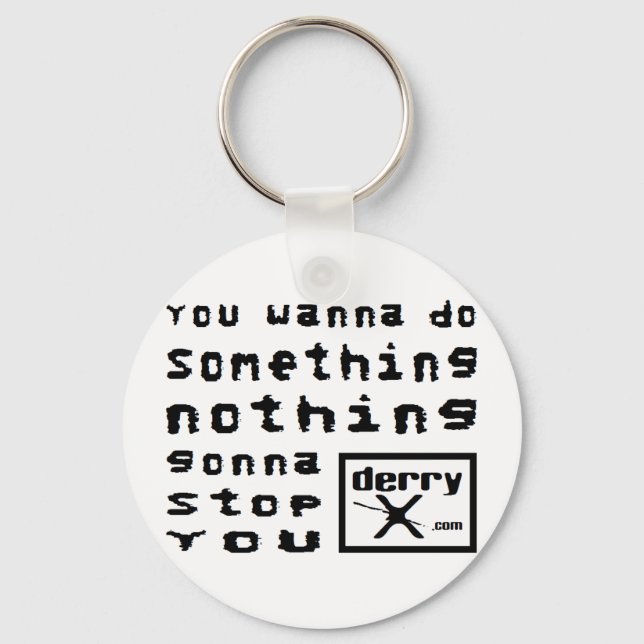 derryX.com Überspringen Weihnachts-Ornament Schlüs Schlüsselanhänger (Vorderseite)