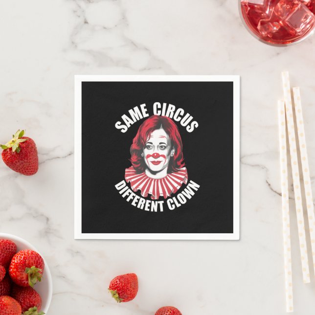 Derselbe Circus Different Clown Anti Kamala 2024 Serviette (Beispiel)