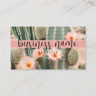 Derset Cactus + Blume Boho Business Card Visitenkarte