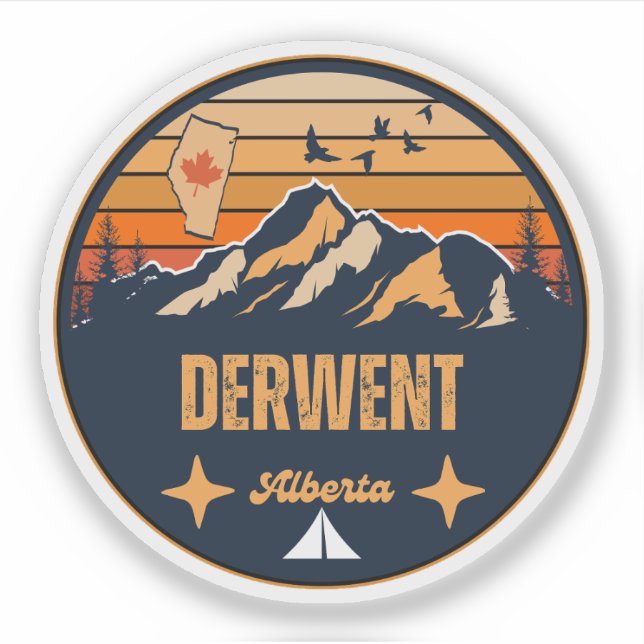 Derwent, Alberta Aufkleber (Vorderseite)