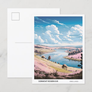 Derwent Reservoir England Vintage Travel Postkarte