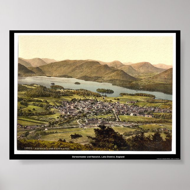 Derwentwater und Keswick, Lake District, England Poster (Vorne)