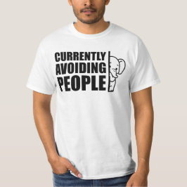 Derzeit Menschen meidender minimalistischer Introv T-Shirt
