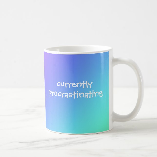 Derzeit mit Regenbogen-Funny-Mug aufgeschoben Kaffeetasse (Rechts)