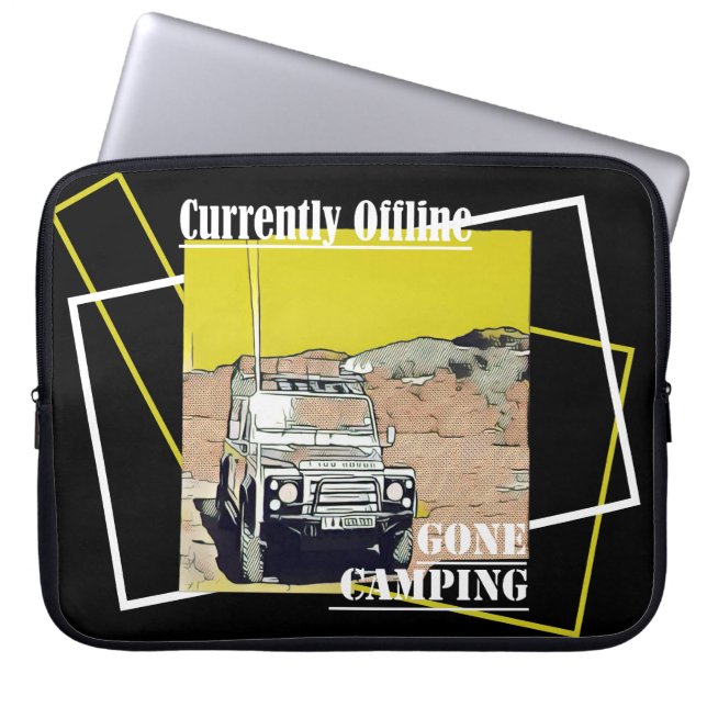 Derzeit Offline Gone Camping Auto Laptop-Sieb Laptopschutzhülle (Vorderseite)