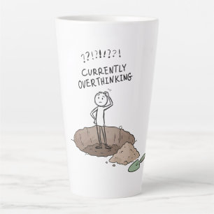 Derzeit Überanalysierend Lustiger Kaffeebecher N Milchtasse
