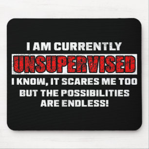 Derzeit unbeaufsichtigtes lustiges sarkastisches Z Mousepad
