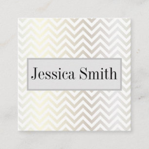 Derzeit Zickzack   Moderner Glamour Quadratische Visitenkarte