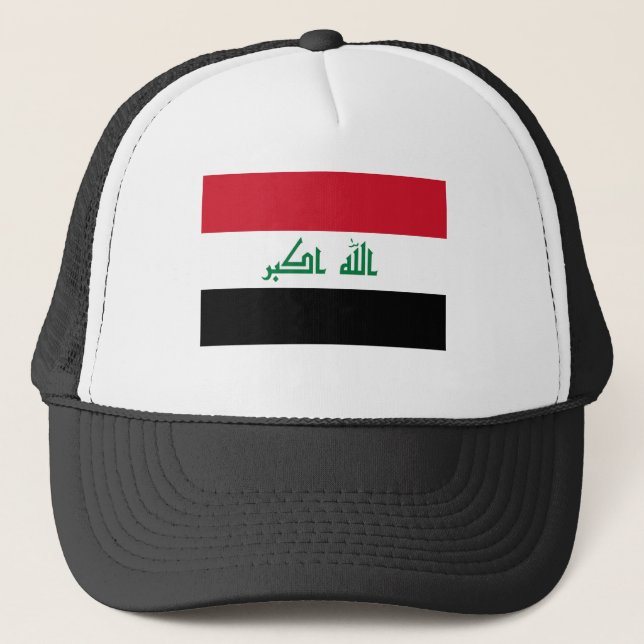 Derzeitige Flagge Iraks Truckerkappe (Vorderseite)