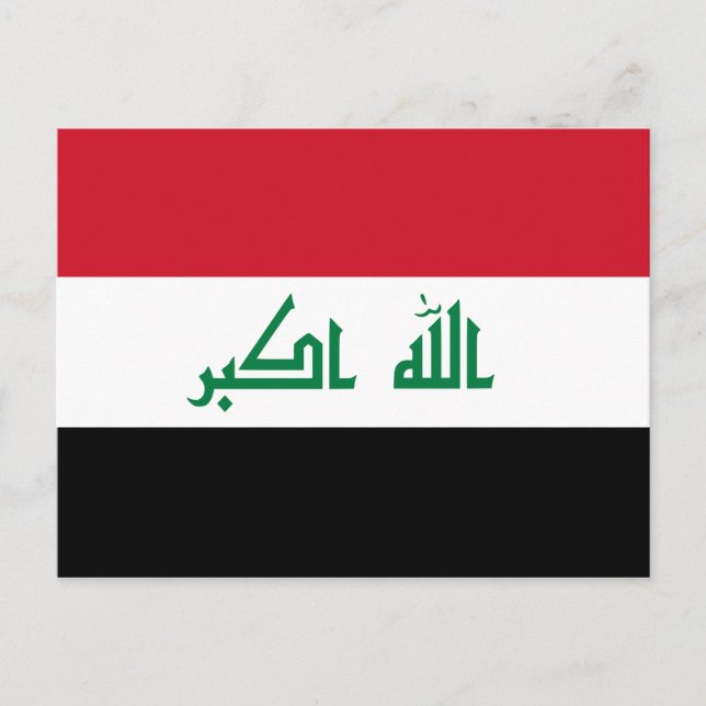 Derzeitige Nationalflagge im Irak Postkarte (Vorderseite)