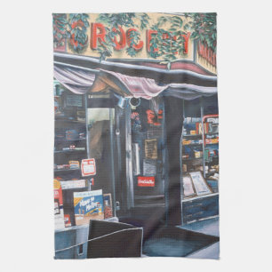 Derzeitiger Tag Blick auf eine ruhige Vergangenhei Geschirrtuch