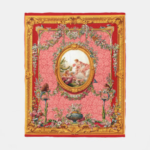 des 18. Jahrhunderts glückliche Familie des Fleecedecke