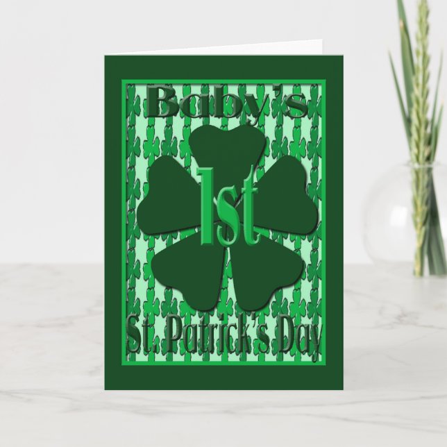 Des 1. St Patrick des Babys Tageskarte Karte (Vorderseite)