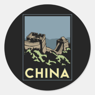 des Asien-Kunst-Dekos der großen Wand der China Runder Aufkleber