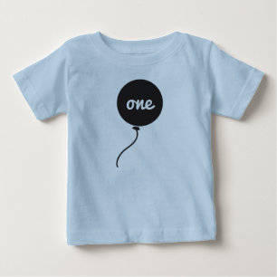 Des Babys erstes Blau der Geburtstags-des Shirt- Baby T-shirt