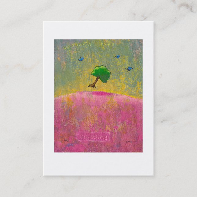 Des blauen einzigartige Kunst Vogel-Spaßes des Visitenkarte (Vorderseite)