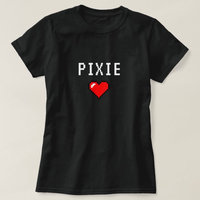 Des Elf-| T - Shirt Pixel-des Herz-| (Design vorne)