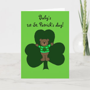 Des ersten St Patrick des Babys Tag Karte
