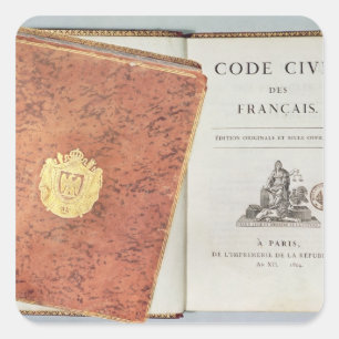DES Francais Le Code Civil Quadratischer Aufkleber