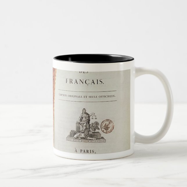 DES Francais Le Code Civil Zweifarbige Tasse (Rechts)