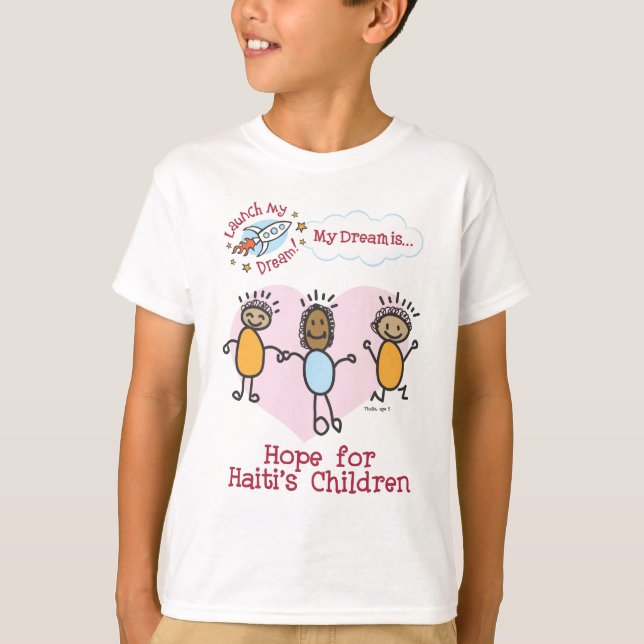 Des Haitis des Thalias "Hoffnung für Kinder" Shirt (Vorderseite)