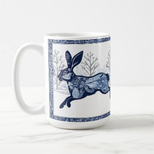 Des Hasen winterliche launische Wanderung Kaffeetasse
