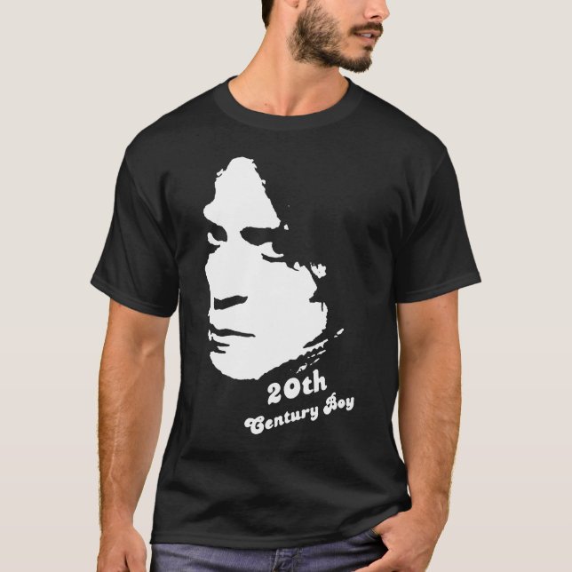 DES JAHRHUNDERT-JUNGEN-Tributs MARC BOLAN retro T-Shirt (Vorderseite)