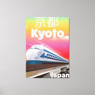 des Kugelzugs Kyotos Japan Vintages Reiseplakat Leinwanddruck