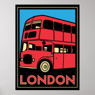 des Kunst-Dekos Londons Westminster England retro Poster