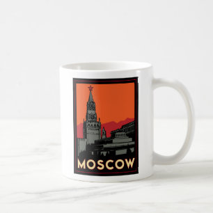 des Kunst-Dekos Moskaus Russland der Kreml retro Tasse