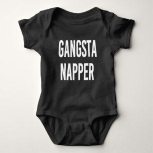 Des lustigen müdes Shirt Baby-Nickerchens Gangsta