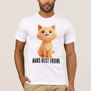 Des Mannes bester Freund, die Katze Herren T-Shirt