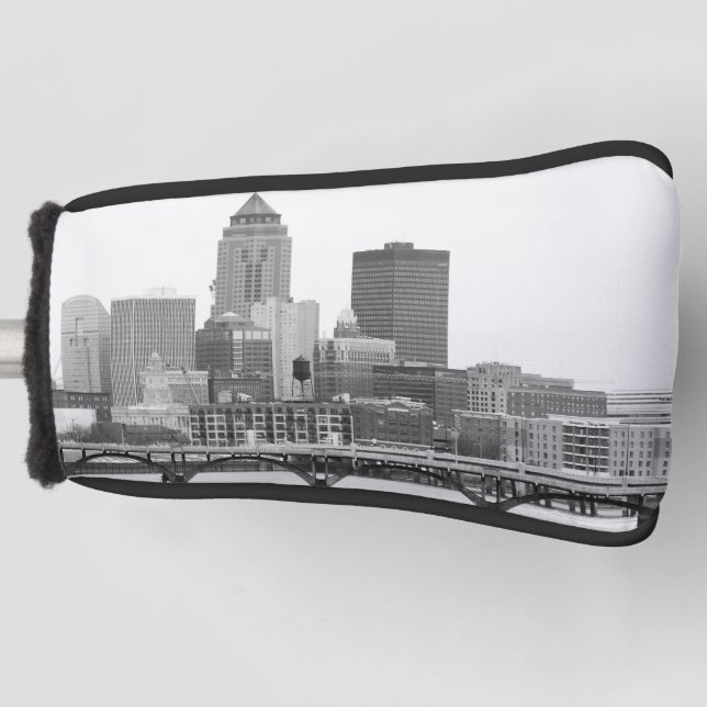 Des Moines in B&W Golf Head Cover Headcover (Vorderseite)