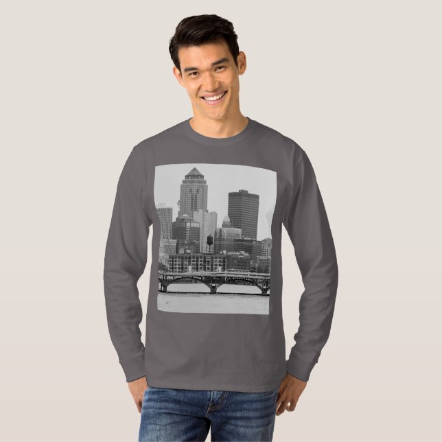 Des Moines in b&w T - Shirt (Vorne ganz)