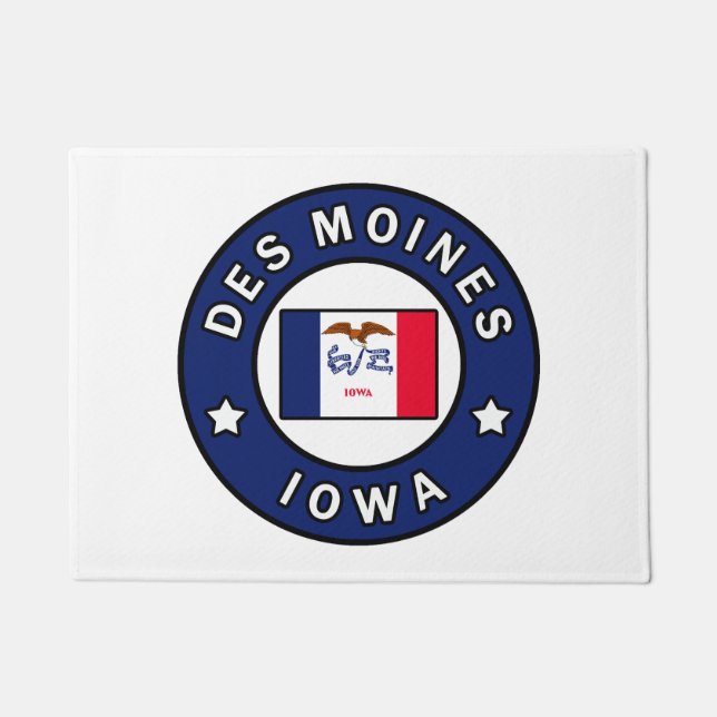 Des Moines Iowa Fußmatte (Vorderseite)