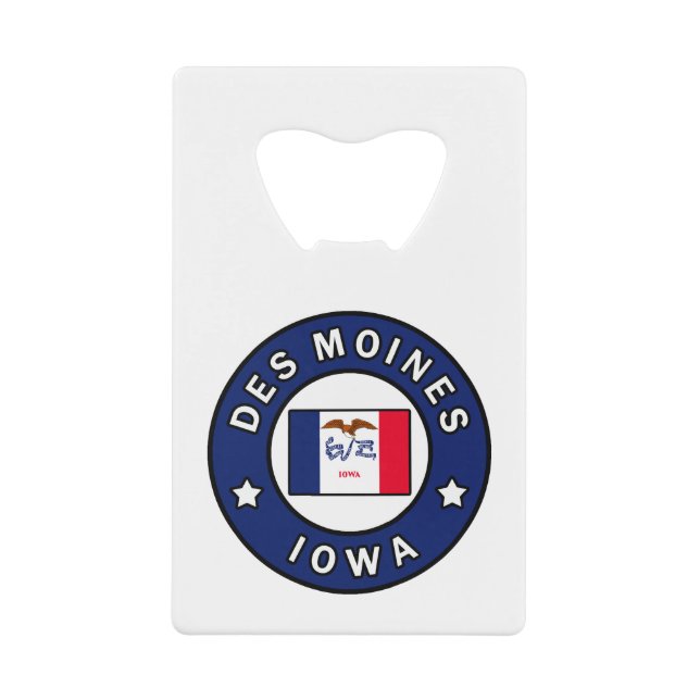 Des Moines Iowa Geldbeutel Flaschenöffner (Vorderseite)