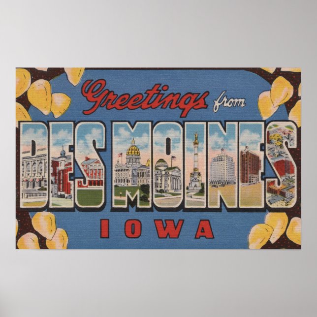 Des Moines, Iowa - Großbuchstaben - Szenen 2 Poster (Vorne)