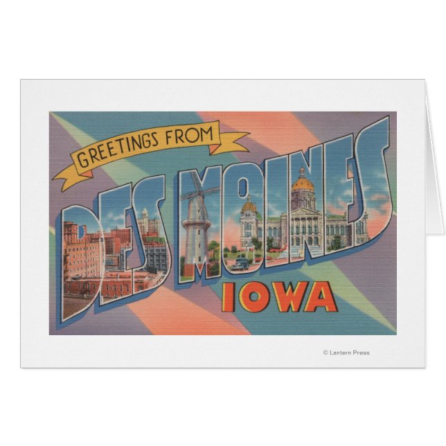 Des Moines, Iowa - Großbuchstaben - Szenen 3 (Vorderseite (Horizontal))