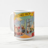 Des Moines Iowa Gruß Postkarten Tasse
