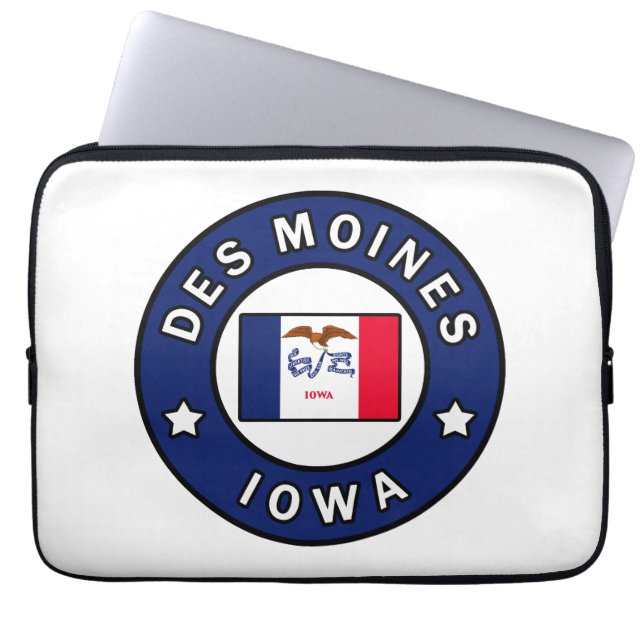 Des Moines Iowa Laptopschutzhülle (Vorderseite)