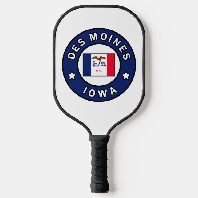 Des Moines Iowa Pickleball Schläger (Vorderseite)