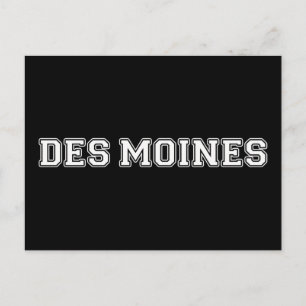 Des Moines Iowa Postkarte