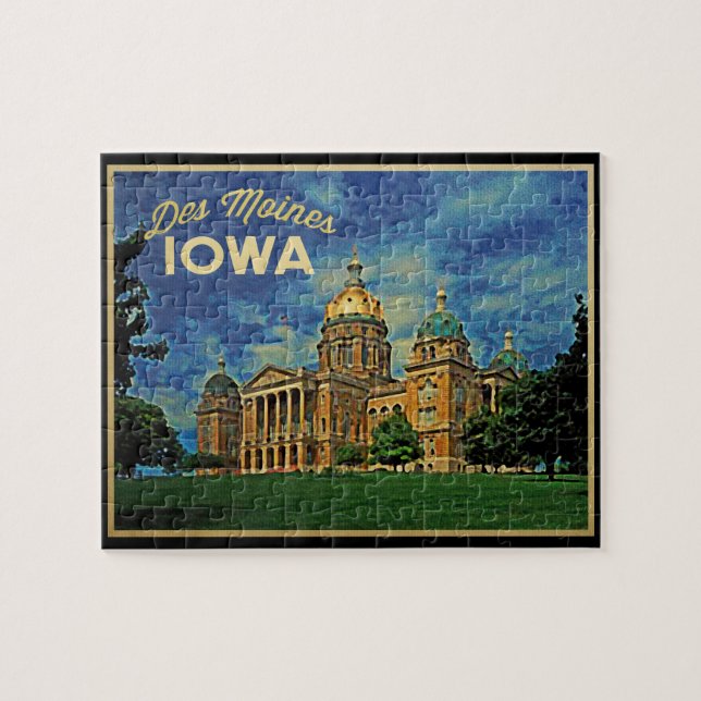 Des Moines Iowa Puzzle (Horizontal)