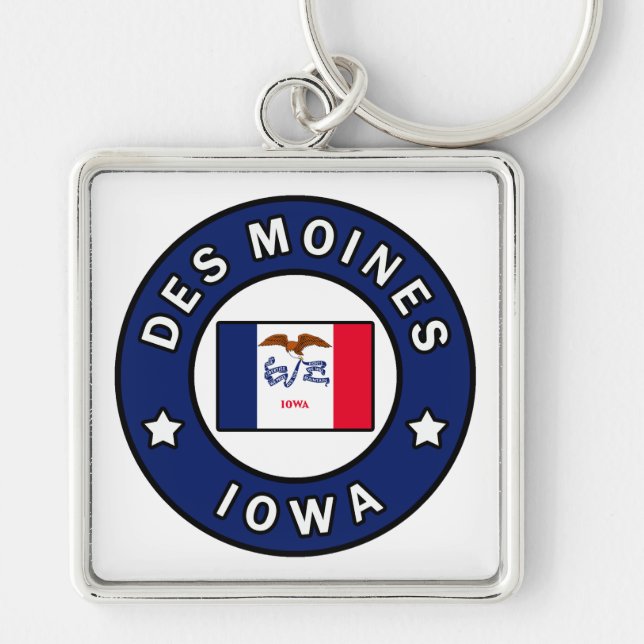Des Moines Iowa Schlüsselanhänger (Vorne)