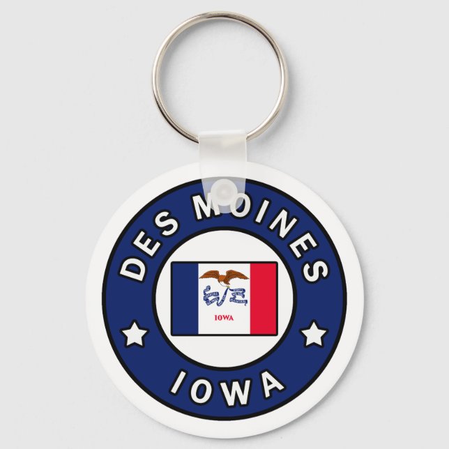 Des Moines Iowa Schlüsselanhänger (Vorderseite)