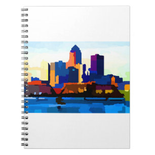 Des Moines Iowa Skyline Notizblock