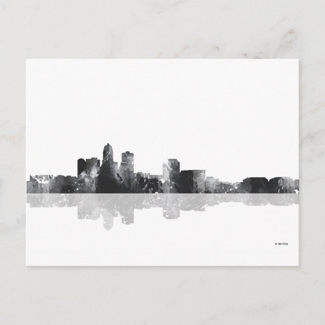 DES MOINES, IOWA SKYLINE POSTKARTE (Vorderseite)